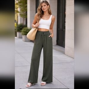 Terra & Sky 2X 20W/22W Knit Wide Leg Pull On Pants New